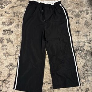 SHEIN Black Joggers with White Trim